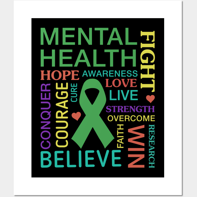 Mental Health Awareness Month Wall Art by Fowlerbg